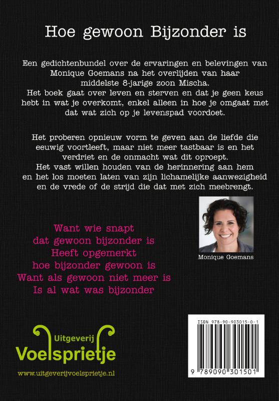 Achterkant van Hoe gewoon bijzonder is