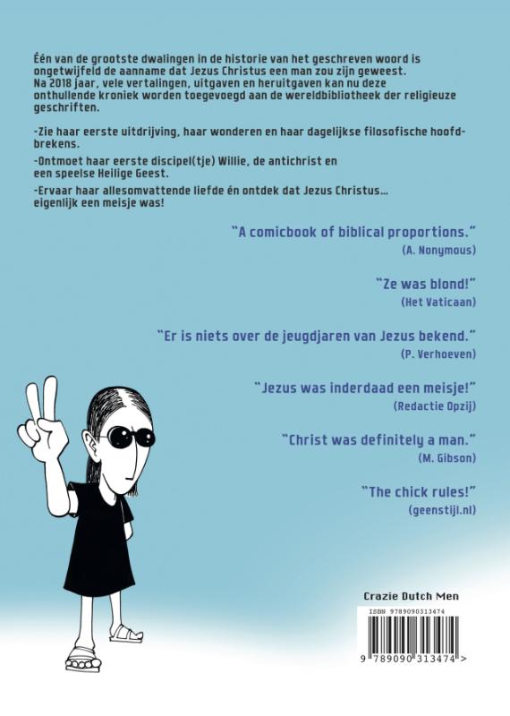 Achterkant van Jezus Christus was een meisje