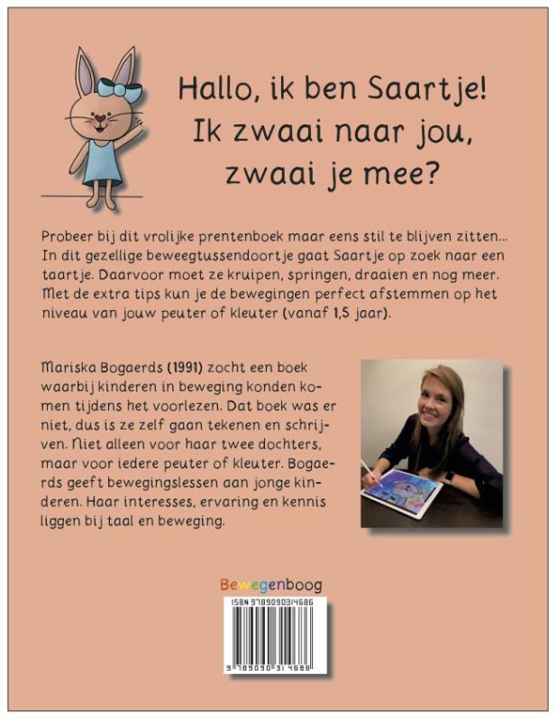 Achterkant van Saartje wil een taartje