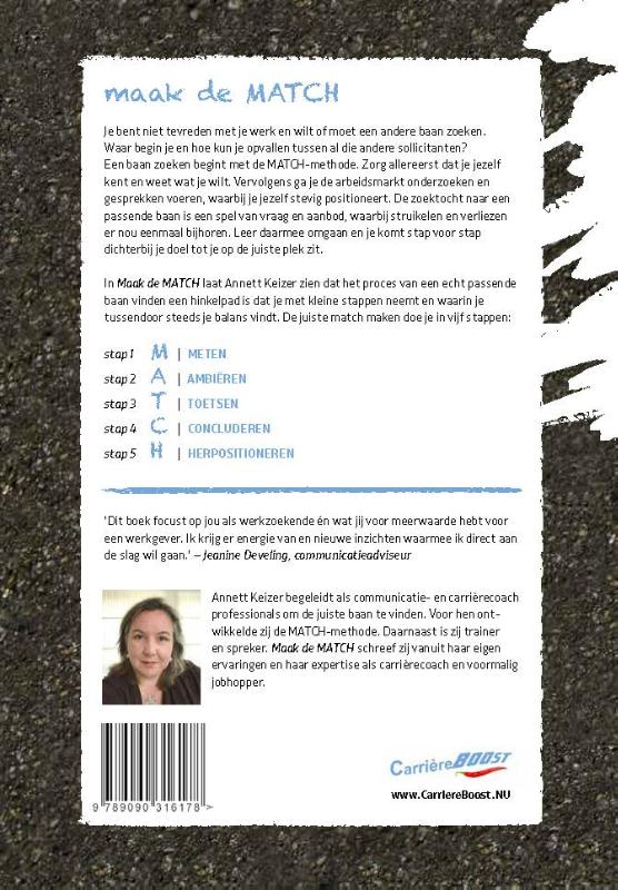 Achterkant van Maak de match