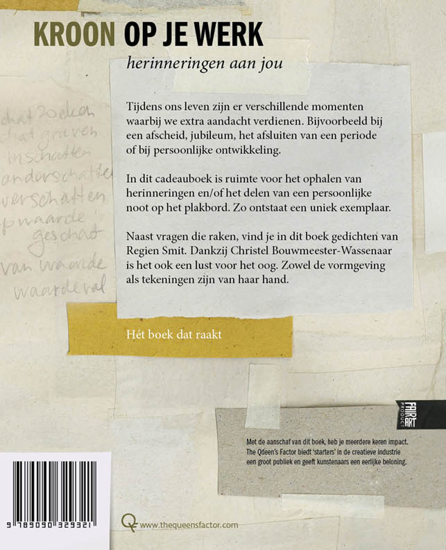 Achterkant van Kroon op je werk