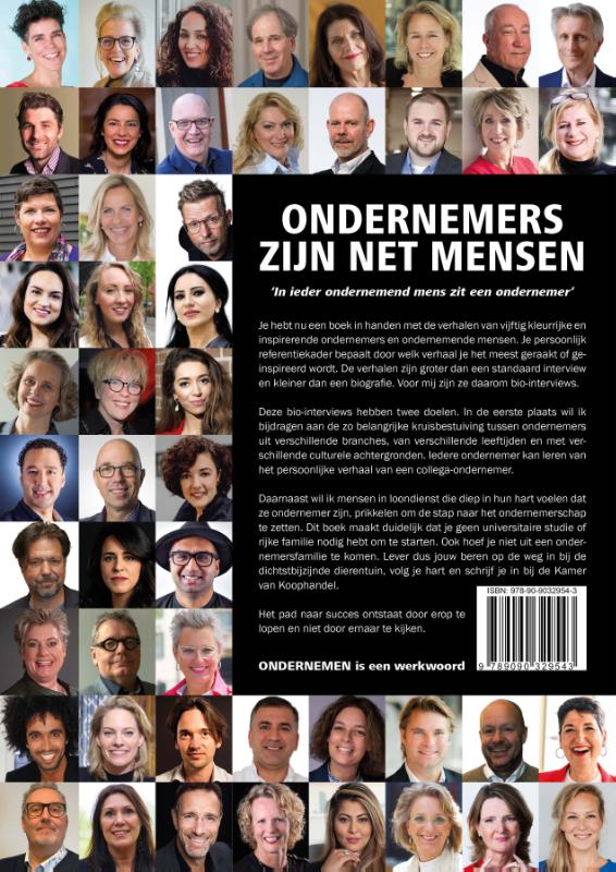 Achterkant van Ondernemers zijn net mensen