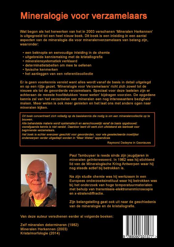 Achterkant van Mineralogie voor verzamelaars