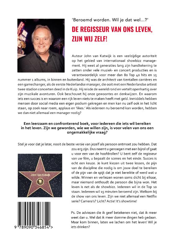 Achterkant van De regisseur van ons leven zijn wij zelf!