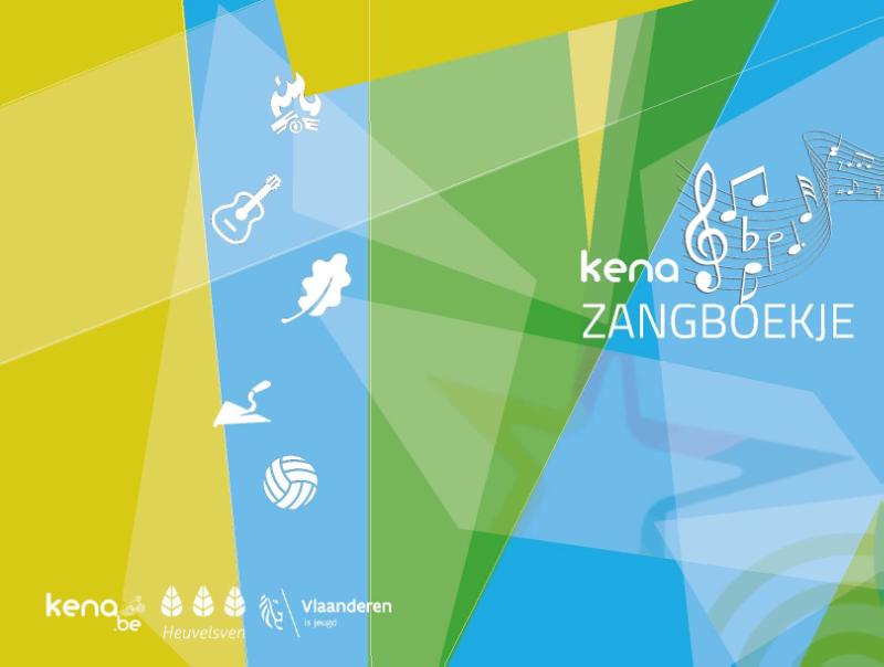 Achterkant van Zangboekje Kena vzw