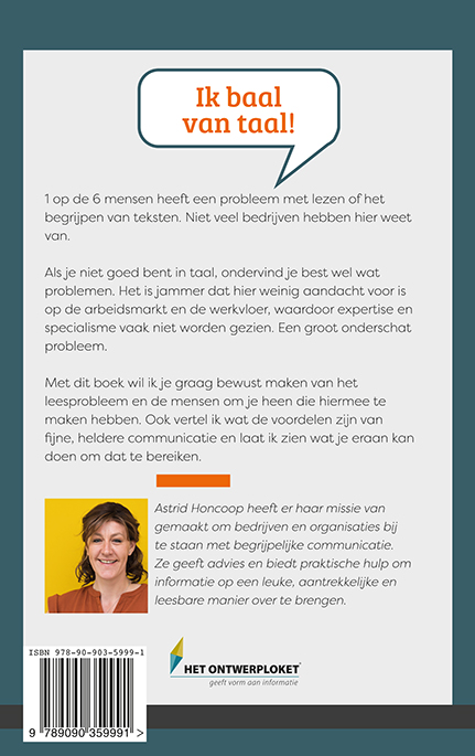 Achterkant van Ik baal van taal