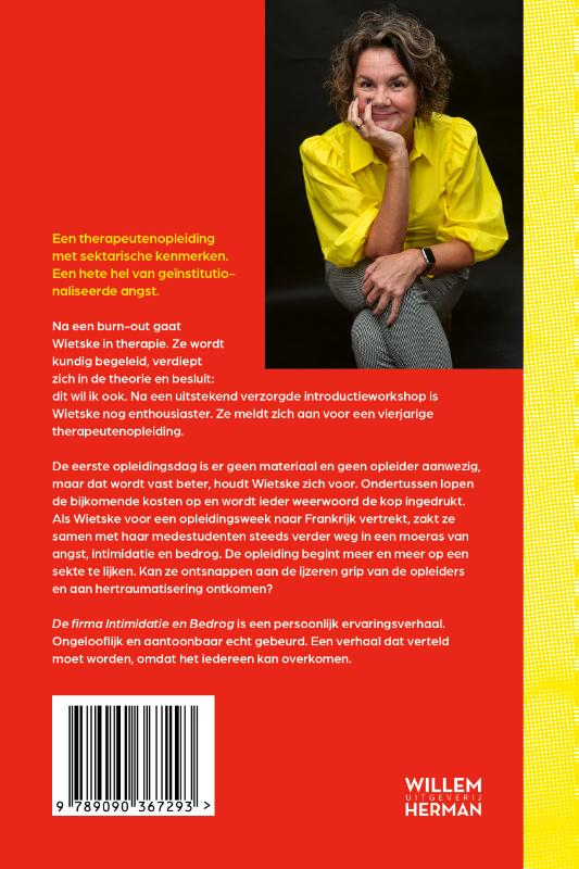 Achterkant van De firma Intimidatie en Bedrog