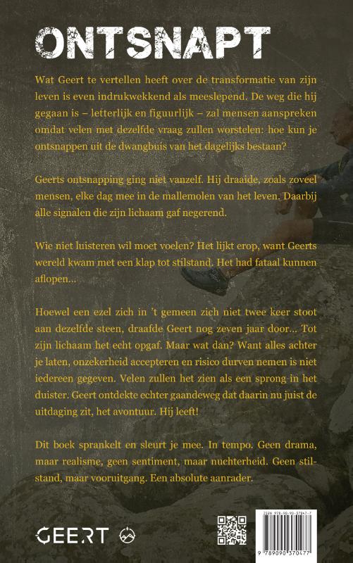 Achterkant van Ontsnapt