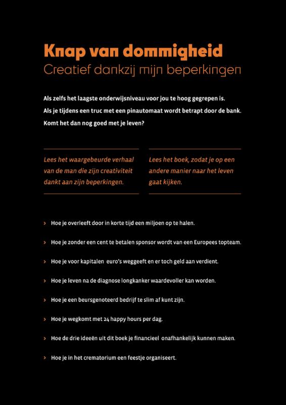 Achterkant van Knap van dommigheid
