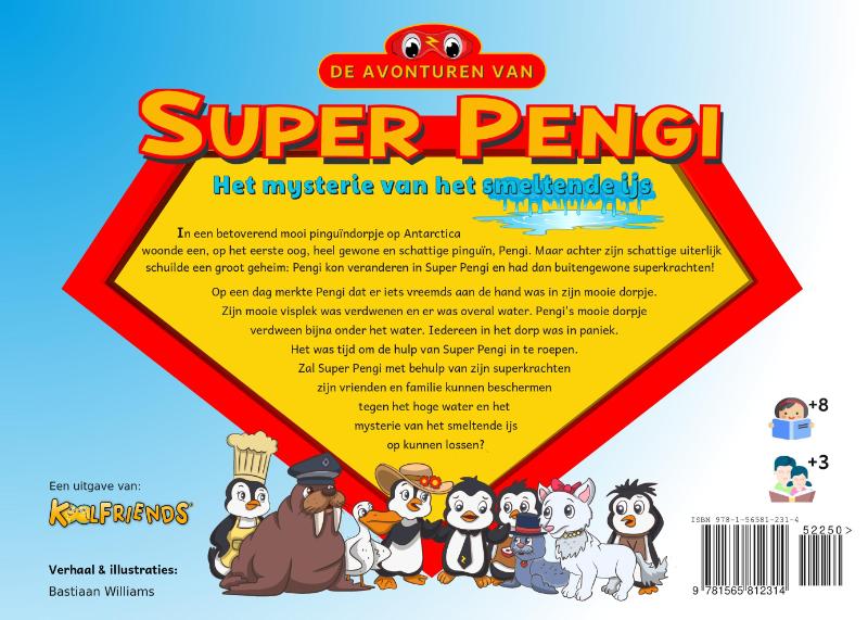 Achterkant van De avonturen van Super Pengi