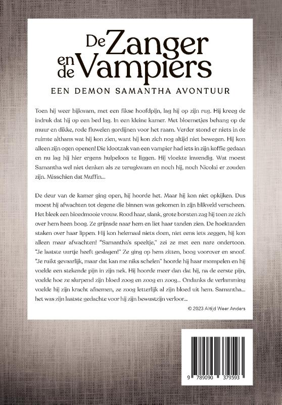Achterkant van De zanger en de vampiers