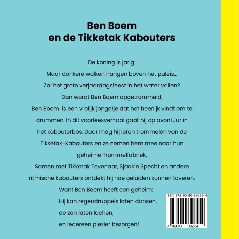 Achterkant van BEN BOEM en de Tikketak Kabouters