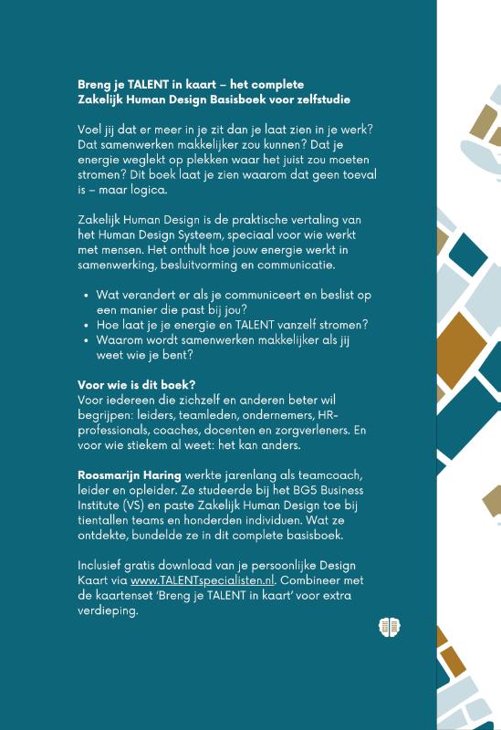 Achterkant van breng je TALENT in kaart