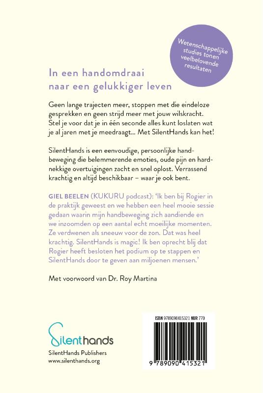 Achterkant van Silent Hands