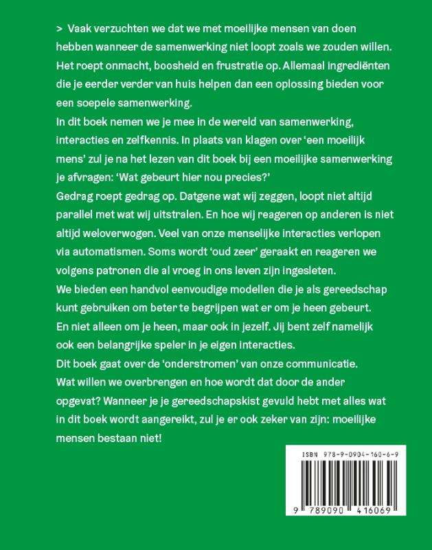 Achterkant van Moeilijke mensen bestaan niet