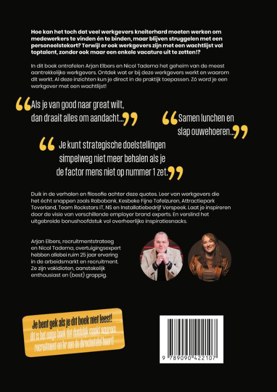 Achterkant van Het geheim van de meest aantrekkelijke werkgevers