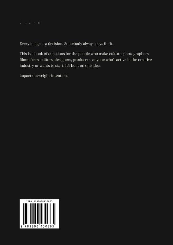 Achterkant van Creative Code of Ethics