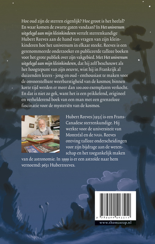 Achterkant van Het universum uitgelegd aan mijn kleinkinderen