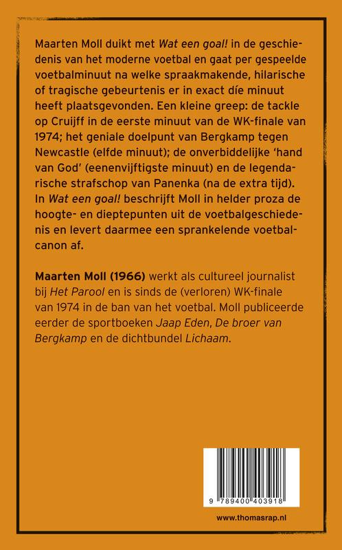Achterkant van Wat een goal!