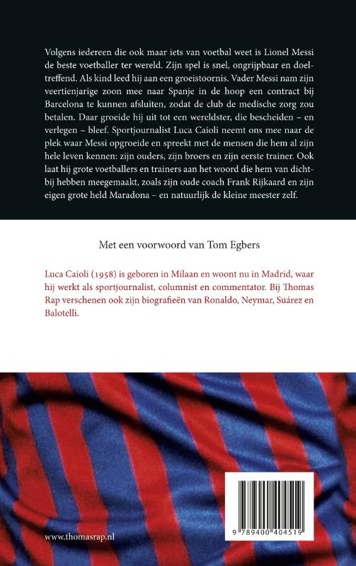 Achterkant van Messi