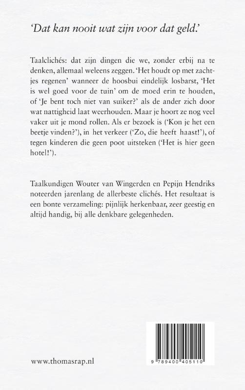 Achterkant van Dat hoor je mij niet zeggen!
