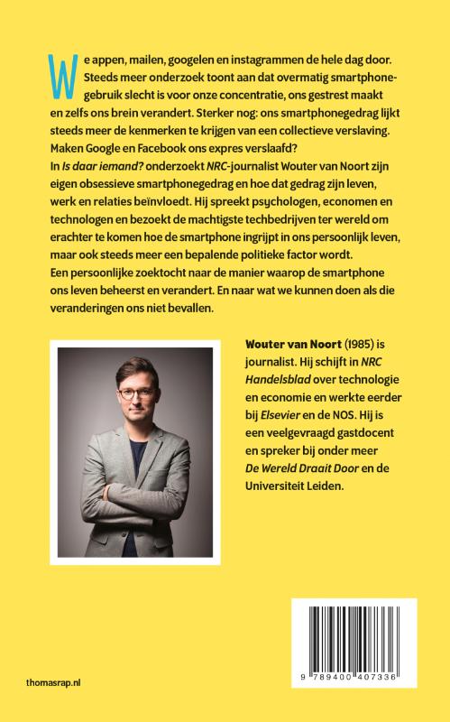 Achterkant van Is daar iemand