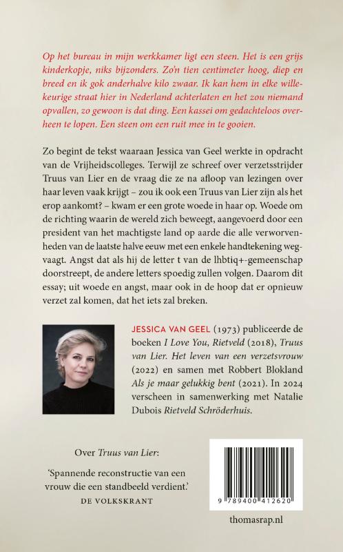 Achterkant van Een steen op mijn bureau