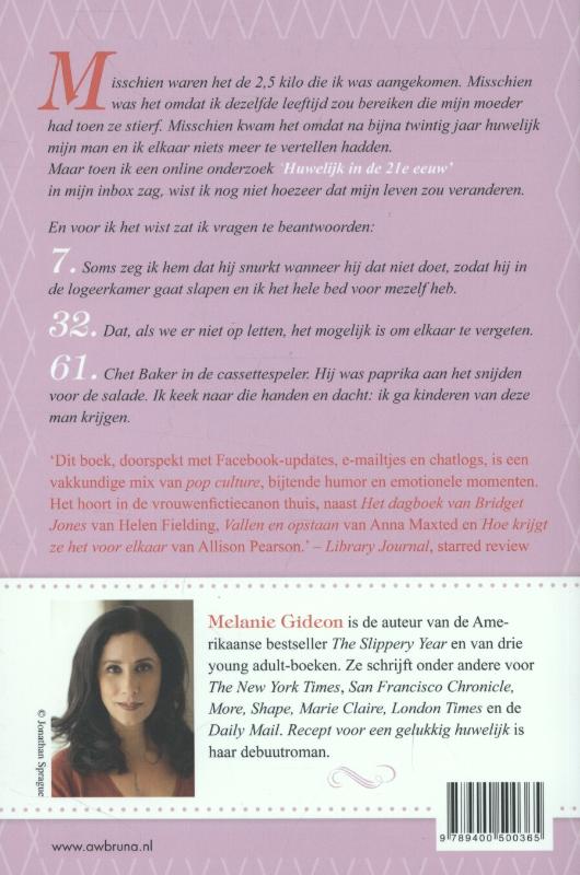 Achterkant van Recept voor een gelukkig huwelijk