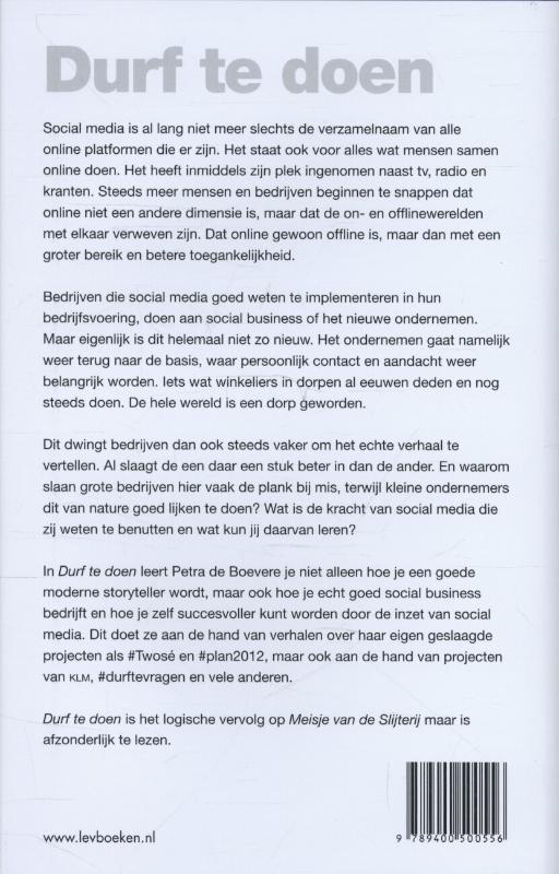 Achterkant van Durf te doen