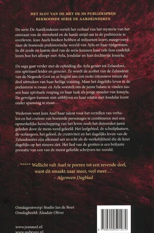 Achterkant van Het lied van de grotten