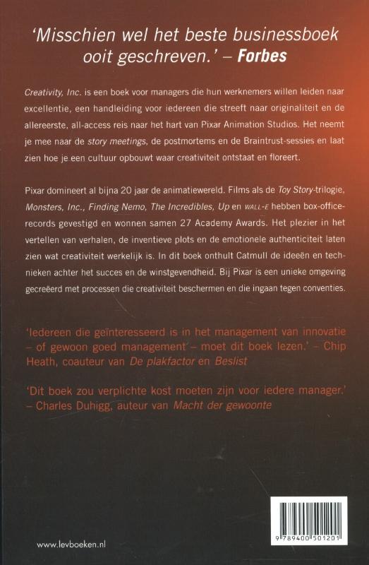 Achterkant van Creativity, Inc.