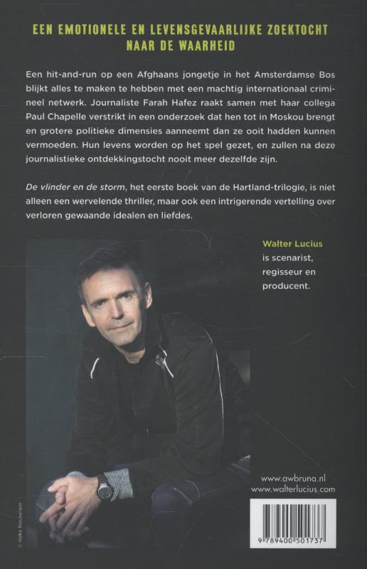 Achterkant van De vlinder en de storm