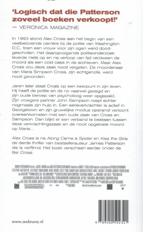 Achterkant van Alex Cross