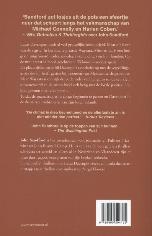 Achterkant van Geschreven in bloed