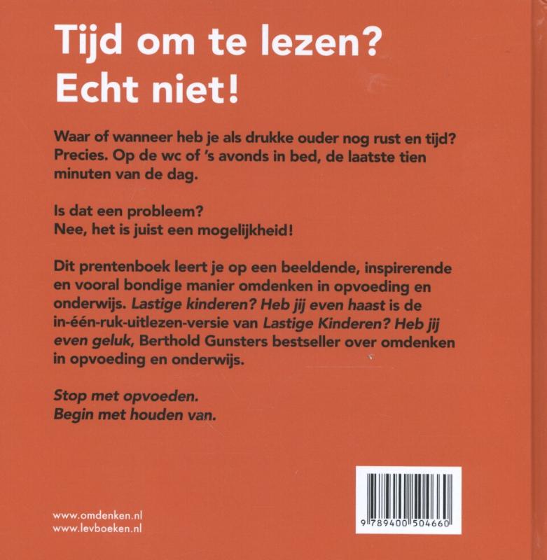 Achterkant van Lastige kinderen? Heb jij even haast?
