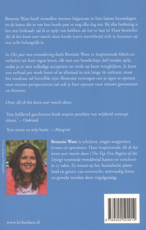 Achterkant van Het jaar van verandering