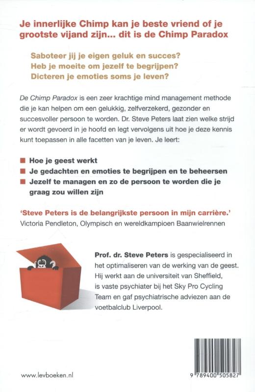 Achterkant van De Chimp Paradox
