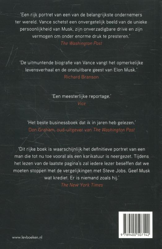 Achterkant van Elon Musk