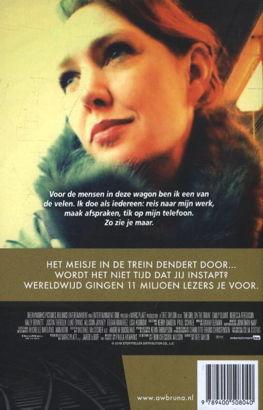Achterkant van Het meisje in de trein