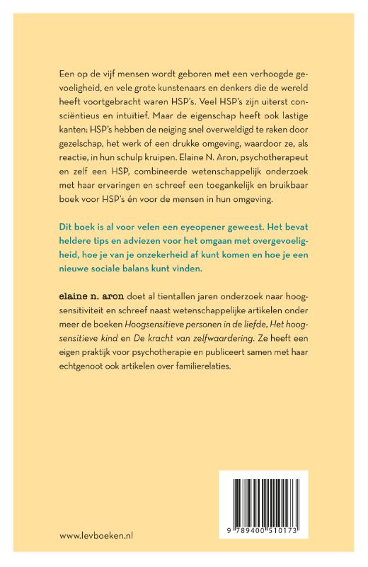 Achterkant van Hoogsensitieve personen