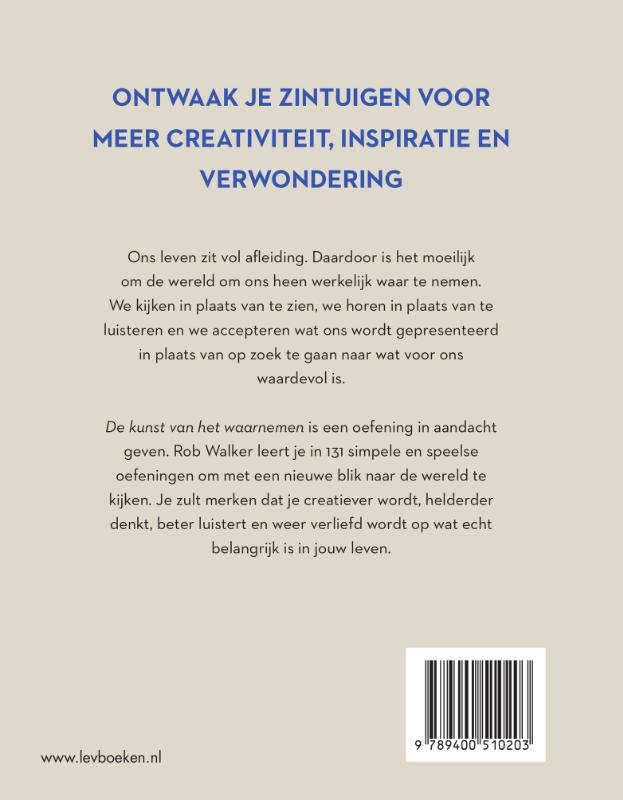 Achterkant van De kunst van het waarnemen