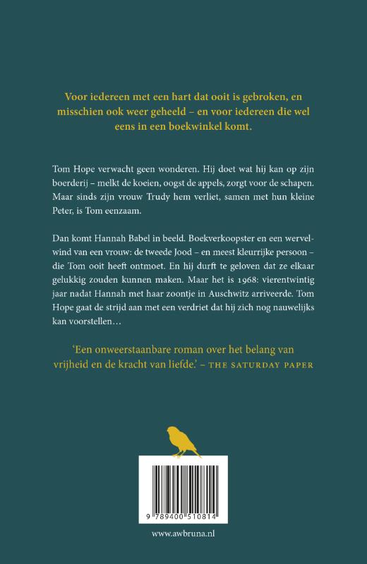 Achterkant van De boekwinkel voor gebroken harten