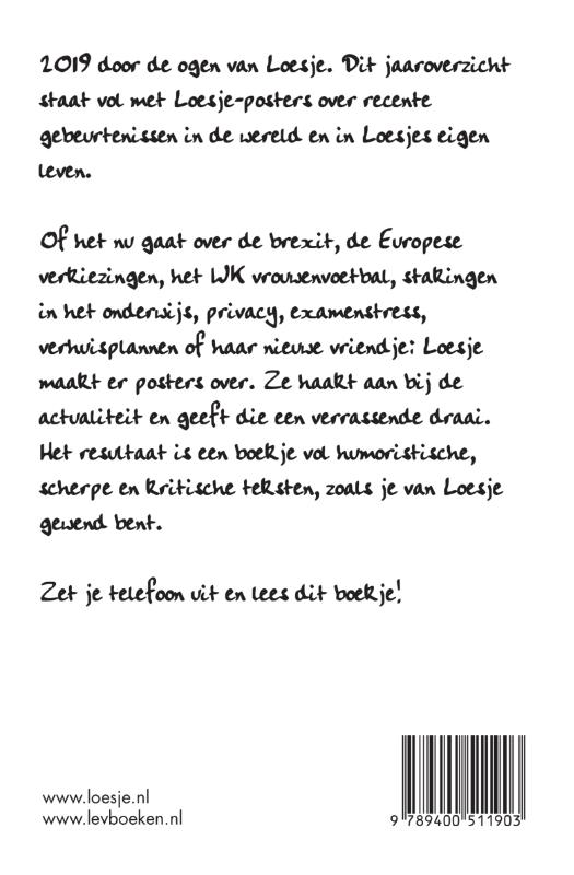 Achterkant van Zet je telefoon uit, de wereld heeft je nodig