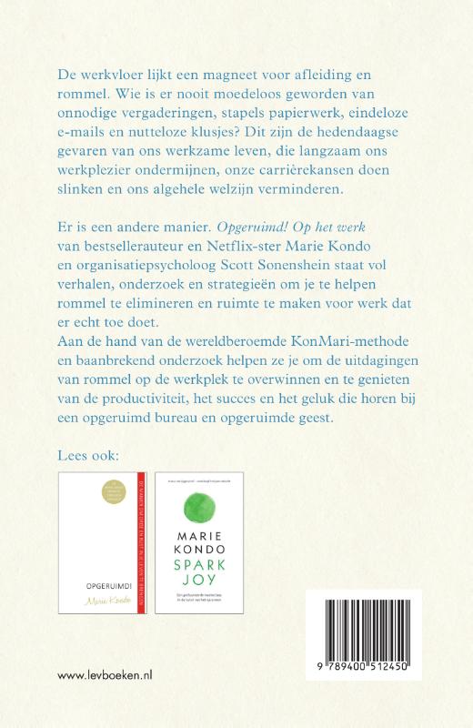 Achterkant van Opgeruimd! Op het werk
