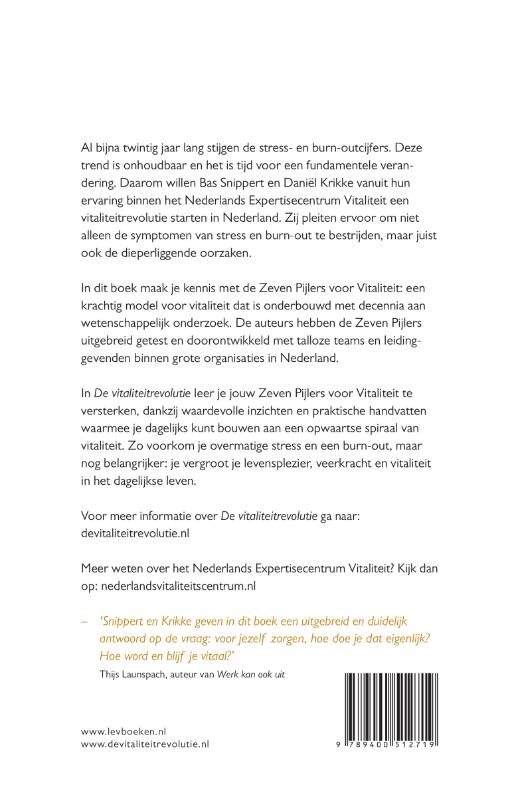 Achterkant van De vitaliteitrevolutie