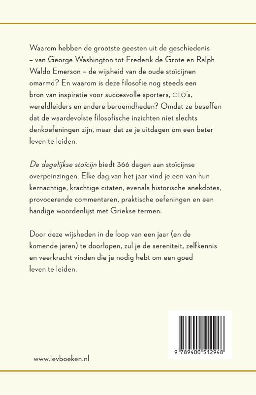 Achterkant van De dagelijkse stoïcijn
