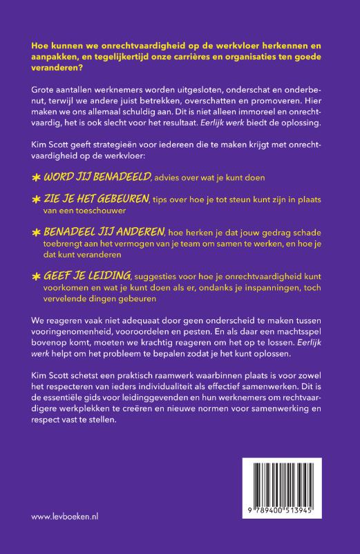 Achterkant van Eerlijk werk