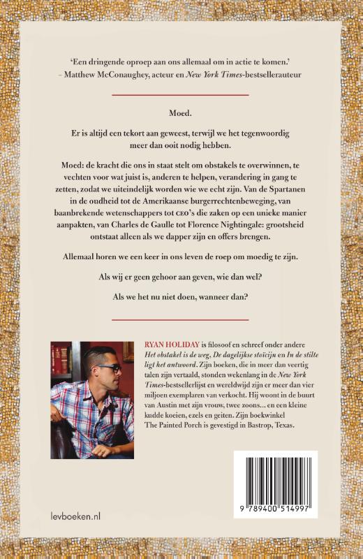 Achterkant van Het geluk is met de dapperen