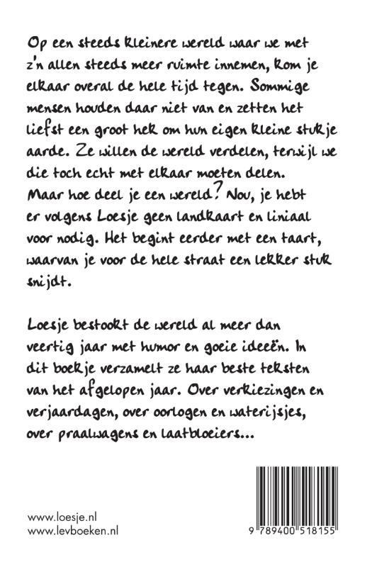 Achterkant van Werelddelen, dat is een werkwoord hoor