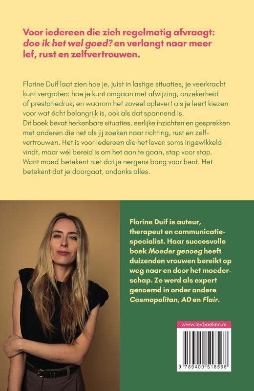 Achterkant van Moedig genoeg